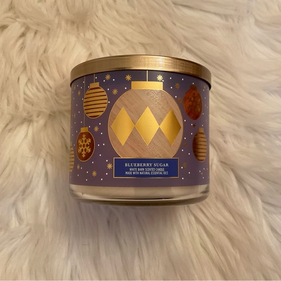 Bath & Body Works Blueberry Sugar 3-Wick Candle - New - Picture 2 of 7